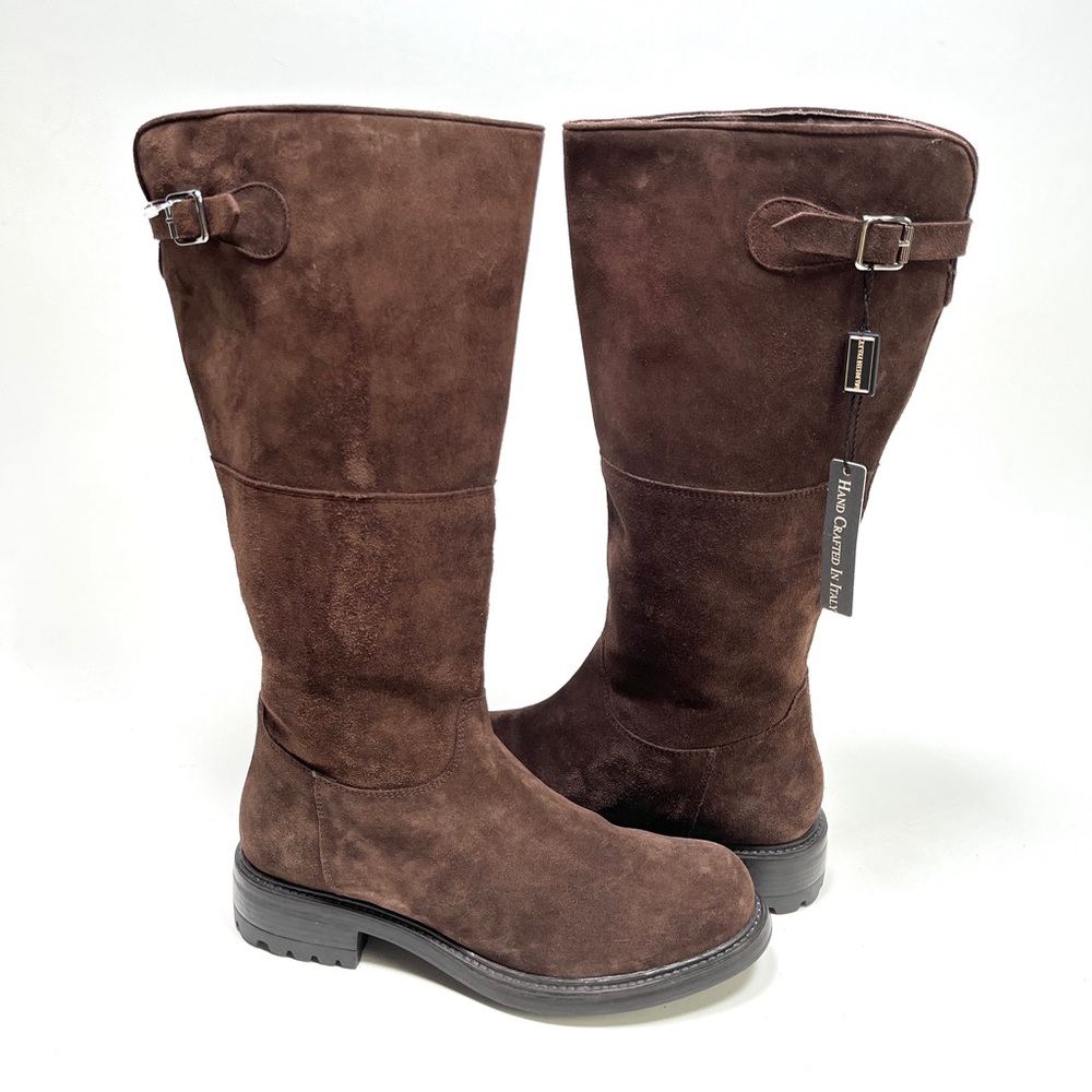 Brown Suede Knee-High Boots